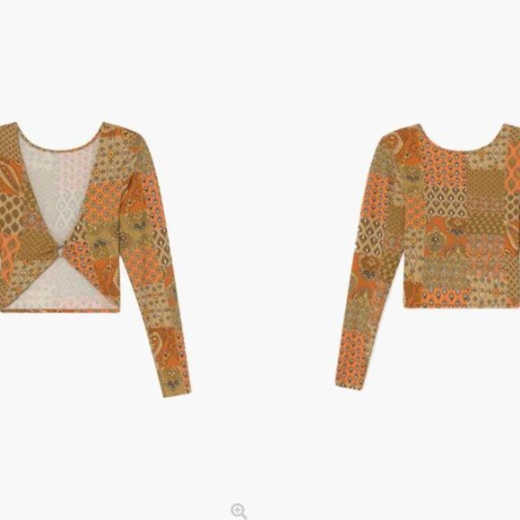 PALOMA WOOL  Lenny Reversible Top In Orange Size Small - Picture 5 of 7